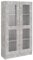 vidaXL Armoire à Vitrine, Meuble de Rangement avec Compartiment, Étagère de Salon Salle de Séjour Chambre Intérieur, Gris Béton Bois d’Ingénierie