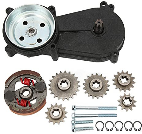Akozon Getriebe, Kupplungsgetriebe, Trommelgehäuse Getriebe Kupplungssatz Kupplungsgetriebe Trommel für 43cc 47cc 49cc 2-Takt Pocket Mini Bike Scooter ATV