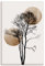 ARTLAND Wanddeko Leinwand Bilder Wandbild 40x60 cm Minimalismus Sonne Mond Baum Silhouette U3XE