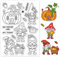 GLOBLELAND Herbsternte Klare Stempel Wichtel Kürbis Haus Warenkorb Silikon Klare Stempel Siegel für Karten Basteln DIY Scrapbooking Fototagebuch Album Dekoration