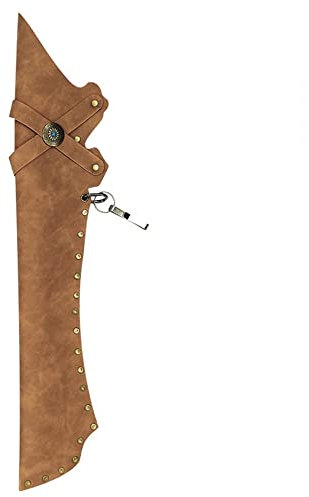 DONGKER Köcher für Pfeile, PU Leder Pfeilköcher für Bogenschießen, 61cm Längen, Einstellbar Retro Seitenköcher für Recurvebogen Langbogen Jagdschießen