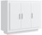 vidaXL Modern Sideboard in White - Resistant Engineered Wood Storage Unit with Doors and Shelves - Ideal for Living Room and Bedroom - Easy Assembly & Maintenance