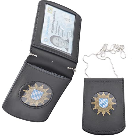 COP Marken-Halter OHNE DRUCK, rund, Scheckkartenformat, Leder/rundes Fenster