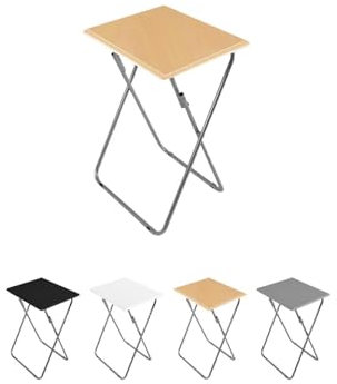 Jardin202 - Mesa Plegable Portátil Rectangular – Mesa Auxiliar Abatible 48 x 38 x 66 cm | Madera Natural