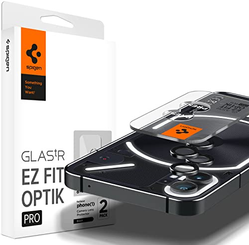 Spigen 2 Pack Glas.tR Optik Pro EZ Fit Tempered Glass Camera Lens Protector for Nothing Phone (1) - Black