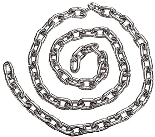 BeGrit Edelstahlkette Starke 5m Ø 3mm edelstahlkette meterware Geschweißte Kettenglieder Ketten langgliedrig für Hundekette Bojenkette Ankerkette Gliederkette Rostfreie Stahlkette