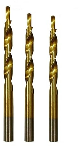 Lioaeust Drill Bits, 3 Pcs Titanium-Plated Step Drill Bit for Woodworking Pocket Hole Jig 8-4/9-5/10-6mm Titanium Coating Step Drill Bits