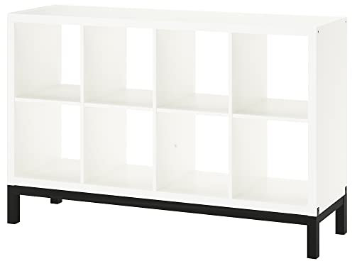 IKEA KALLAX Regal mit Untergestell, 147x94cm, weiß/schwarz