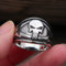 XJruixi Gothic Personality Punisher Skull Ring for Men Punk Hip Hop Stainless Steel Bike Punisher Rings Cool Men Fashion Jewelry Gift
