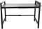 BAOYOUNI Microwave Oven Rack Stand Extendable Over Toaster Baker Shelf Metal Bathroom Kitchen Storage Organizer with Hooks for Cabinet, Counter, Under Sink - Adjustable Width & Layer Height - Black