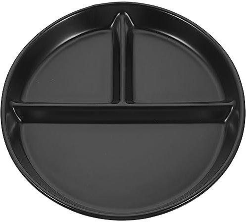 SHERCHPRY Assiette Divisée En Céramique Plat Divisé En Porcelaine Assiettes À Dîner Séparées Assiette À Manger À Trois Grilles Plat Pour La Maison