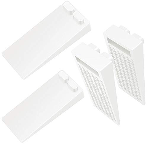 Hantoc Arrêts de Portes, [Lot de 4] Arrêts Cale Porte Silicone Stop Porte au Sol Butoirs de Porte Protection de Portes et Murs Hauteur Reglable Blanc