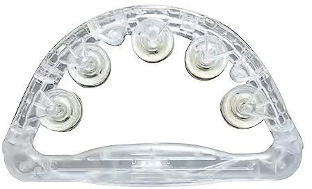 ERYUE Handglocke,Bunte LED-Handglocken, zweireihig, Hand-Tamburin, Metallschellen mit 3 Beleuchtungsmodi, umschaltbare Handglocke aus Kunststoff, Musik-Percussion-Trommel, Halbmond-Handglocke für