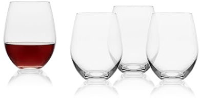 Mikasa Samantha Lot de 4 verres à vin sans pied Transparent 621 ml