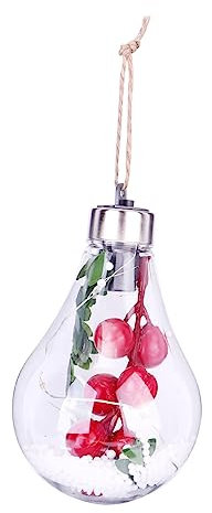 TOPPERFUN 1 STK Weihnachtskugeln Baumkugeln Weihnachtsbaumanhänger Ornament Nachtlicht Weihnachtskugel aus Glas LED Weihnachtsbeleuchtung Glaskugel schmücken Plastik
