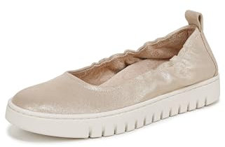 Vionic Womens Uptown Ballet Flat Ballet Pumps Medium Fit UK 9, Soft Gold Leather