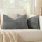 MIULEE 2er Set Kissenbezug 30x50cm Dunkelgrau Kissenhülle Kissenbezüge Sofakissen Dekokissen Boho Couchkissen Kord Dekorative Zierkissenbezug für Sofa