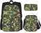 WURTON Grüner Rucksack mit Militär-Camouflage-Druck, für Mädchen, Jungen, Schultaschen, Teenager, Lunchbox und Federmäppchen, 3-in-1-Büchertaschen-Set