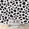 Papier Peint intissé Imprimé Léopard Simple motif 300 x 210 cm Papier peint pour différentes pièces, Noir Blanc Papier Peint Cuisine Mural Stickers Muraux Salle de Bain Mural Salon
