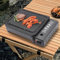 Camping BBQ Grill mit Grillrost Gas Grillset Set Tragbarer Kassettengrill Gasherd Barbecue Butan Griller Outdoor Grillkocher Tischgrill für Picknick Garten Terrasse Camping Reisen