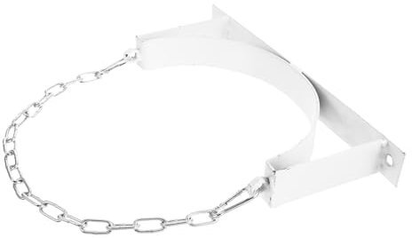 Gatuida Propane Cylinder Stand Single Bottle Gas Cylinder Wall Bracket White Steel Gas Tank Mount for Laboratory School Garage