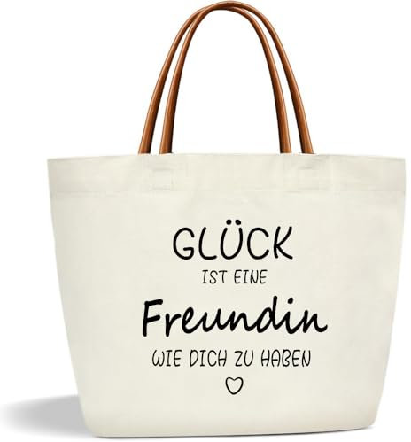 Baumwolltasche Geschenk für Freundin, Damen Einkaufstasche Tragetasche, Canvas Tote Bag für Frauen, Geschenk Beste Freundin Geburtstag, Geschenke für Freundin zum Weihnachten, BFF Geschenk