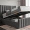 Furnishion Super King Bed Frame with Storage - Grey Ottoman Bed Super King - Upholstered Panel Storage Bed and Mattress Included