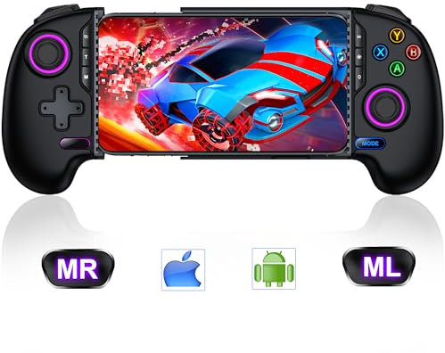 CYOYPPY Custodia per controller di gioco mobile per iPhone/Android, supporto per Xbox Game Pass, PlayStation, Steam Link, Call of Duty, Roblox e Minecraft (nero)