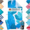 Blumtal Strandtuch XXL cm Mikrofaser - kompaktes und schnelltrocknendes Handtuch/Strandtuch 90x180 - Stranddecke sandfrei + Band - Badehandtuch sandabweisend Blätter & Blumen-Print