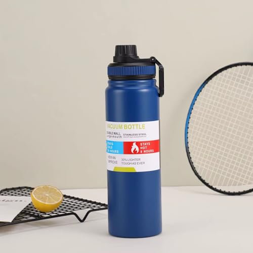 Hidrovibe Stainless Steel Water Bottle 750ml - Double Wall Vacuum Insulated Thermal Bottle, Lightweight and Easy to Carry, Keeps Drinks Cold 16h and Hot 10h. Leak Proof. BPA Free