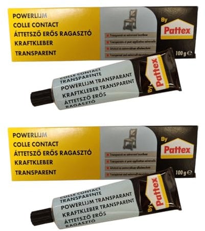 Kraftkleber Transparent - extrem starker Kleber für höchste Festigkeit - Alleskleber für den universellen Einsatz- höchstwärmefester glasklarer Klebstoff (2 x 100g)