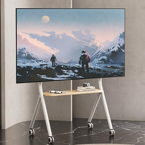 Staffelei Mobiler TV-Ständer, Stativ-Staffelei TV-Ständer für 32 bis 75 Zoll LCD-LED-Bildschirm, höhenverstellbarer mobiler TV-Wagen für Schlafzimmer, Wohnzimmer, Studio B (B)