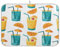 Kcldeci Abtropfmatte für Cocktails, Sommer, kalte Getränke, für Küche, Theke, Dekoration, 40,6 x 45,7 cm, Abtropfmatte für Kaffee, Bar