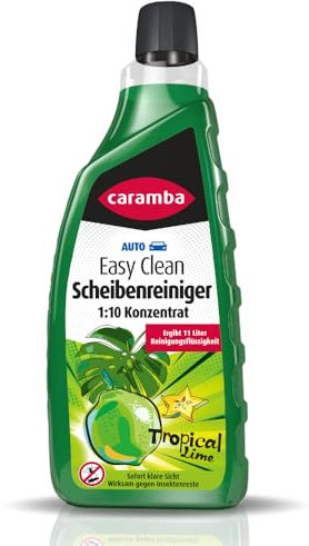 Caramba Easy Clean Scheibenreiniger Konzentrat 1:10, für die Auto-Scheibenwaschanlage, Glasreiniger für Windschutz- und Heckscheibe, 1 l