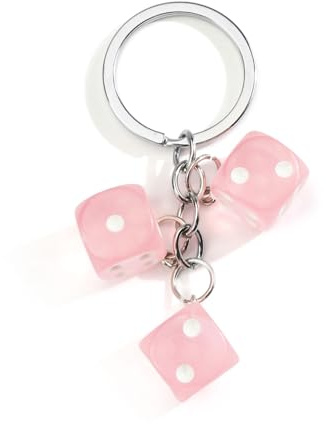 Tranbath Würfel Schlüsselanhänger, Glücksbringer Für Frauen Und Männer, Taschen Charms Accessoires, Geschenk Für Freundin, Geburtstagsgeschenk Frauen, Beste Freundin