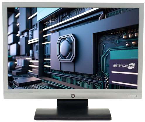 SIMPLETEK - Display-Monitor G900WA 19 1440 x 900 px WXGA+ VGA VESA 100 mit PC-Desktop-Basis | Strom- und VGA-Kabel im Lieferumfang enthalten (überholt)