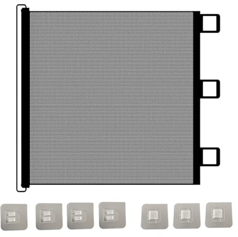 xowwyue Puerta de Malla para Mascotas, Multifuncional Ajustable para Mascotas, Puerta de Malla para Perros para escaleras, para cocinas, Interiores y Exteriores, pasillos, Patios, Balcones