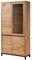 MASSIVMOEBEL24.DE VILLANDERS Vitrine 103x40x205 Wildeiche geölt, Farbe:Natur geölt, Größe:103x40x205 cm (BxTxH)