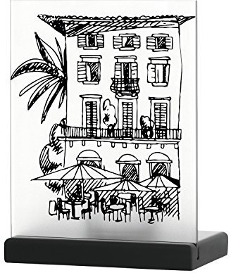 Leonardo 031720 Glas schwarz, transparent Kerzenständer