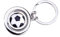 Sportigo® Drehbarer Fußball Schlüsselanhänger in 3D Optik/Fussball Fußballspieler Fan Ball Geschenk Geschenkidee