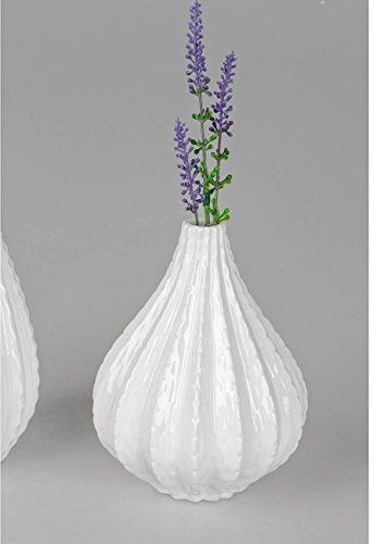 Vase Kaktus 15cm weiss Porzellan