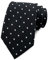 Elfeves Klassische Herren-Krawatten, Jacquard, gewebt, für Business, Hochzeit, Party, Schwarz mit kleinen Punkten, Einheitsgröße