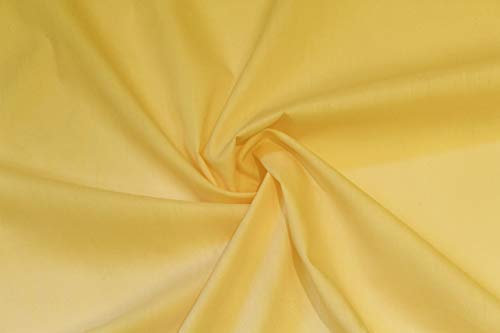 Höchste Qualität Schlicht Poly Baumwolle Stoff - Breite 114 CM - Über 30 Farben Verfügbar (Zitrone)