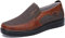 Zapatos sin Cordones Hombre Cuero Mocasines Casual Zapatillas Casa para Centavo Ponerse Conducción Formal Negocios Barco Cómodos Caminar（Marrón,49 EU