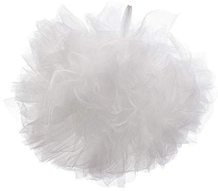 PETSOLA Schöne Tüll Pompom Baby Dusche Party Deko Kinder Baldachin Betthimmel Kinderzimmer Dekoration - Weiß