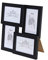 Classic by Casa Chic - Cadre Pêle-Mêle pour 4 photos 10x15 cm en bois Massif - Passe-partout de 11 x 7 cm inclus - Vitre en Verre - Noir