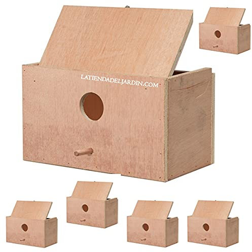 Suinga Vogelkäfig aus Holz Größe M, Packung mit 6 Stück.