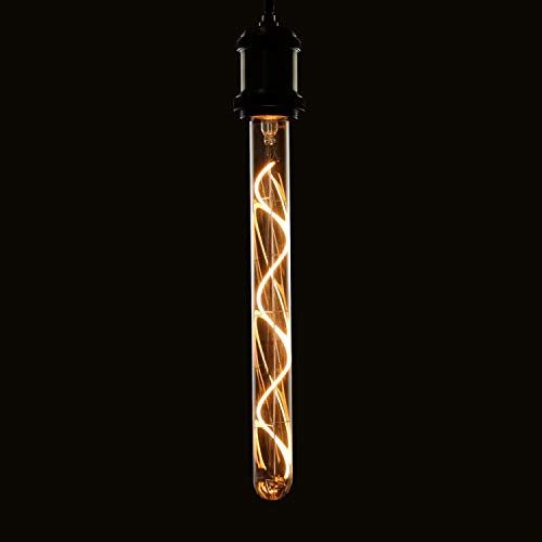 GBLY 1er pack LED Edison Glühbirne Röhrenlampe E27 Vintage Glühlampe in Röhrenform 300mm Goldfarbe tube Warmweiß Spirale Filament Antike Nostalgie & Retro Beleuchtung für Haus Café Bar Party