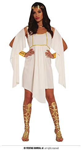 FIESTAS GUIRCA | Griechische Göttin Kostüm für Damen (38-40/M) - Kleid und Schal - Römer- und Griechenkostüme für Halloween, Karneval und Kostümpartys - Ideal für Erwachsene - Beige