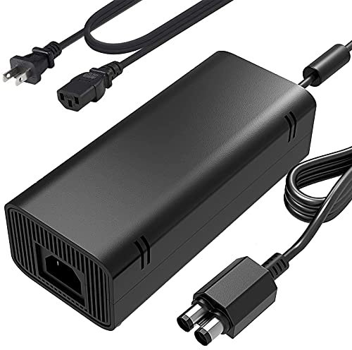 Xbox 360 Slim Power Supply, AC Adapter Power Supply Brick Charger with Cable for Xbox 360 Slim